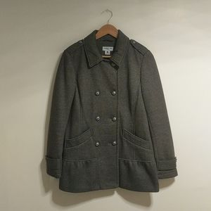 Vintage Charcoal Grey Double Breasted Peacoat